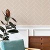 Papel de Parede Brick ZigZag Champagne