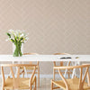 Papel de Parede Brick ZigZag Champagne