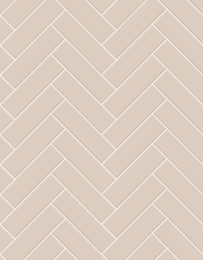 Papel de Parede Brick ZigZag Champagne