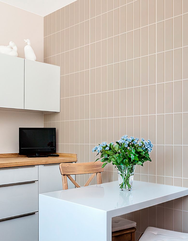 Papel de Parede Brick Vertical Champagne