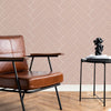Papel de Parede Adesivo Brick ZigZag Blush