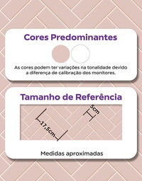 KIT DE 3 ROLOS - 1,50m x 50cm - Papel de Parede Adesivo Brick ZigZag Blush