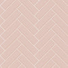 KIT DE 3 ROLOS - 3,00m x 50cm - Papel de Parede Adesivo Brick ZigZag Blush
