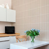 KIT DE 5 ROLOS - 1,50m x 50cm - Papel de Parede Brick Vertical Champagne