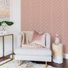 KIT DE 8 ROLOS - 1,00m x 50cm - Papel de Parede Adesivo Brick ZigZag Blossom
