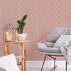 Papel de Parede Adesivo Brick ZigZag Blossom