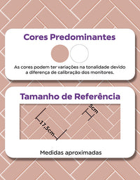 KIT DE 8 ROLOS - 1,00m x 50cm - Papel de Parede Adesivo Brick ZigZag Blossom