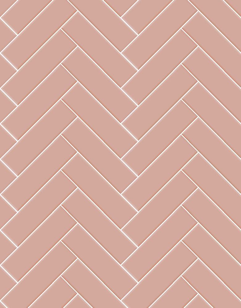 KIT DE 8 ROLOS - 1,00m x 50cm - Papel de Parede Adesivo Brick ZigZag Blossom