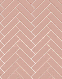 KIT DE 8 ROLOS - 1,00m x 50cm - Papel de Parede Adesivo Brick ZigZag Blossom