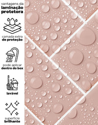 KIT DE 8 ROLOS - 1,00m x 50cm - Papel de Parede Adesivo Brick ZigZag Blossom