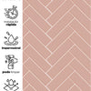 Papel de Parede Adesivo Brick ZigZag Blossom