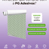 KIT DE 7 ROLOS - 1,00m x 50cm - Papel de Parede Adesivo Brick ZigZag Menta