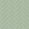 KIT DE 7 ROLOS - 1,00m x 50cm - Papel de Parede Adesivo Brick ZigZag Menta