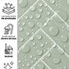 KIT DE 7 ROLOS - 1,00m x 50cm - Papel de Parede Adesivo Brick ZigZag Menta