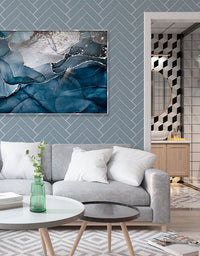 Papel de Parede Adesivo Brick ZigZag Frost