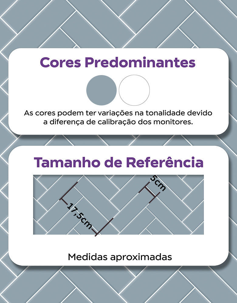 Papel de Parede Adesivo Brick ZigZag Frost