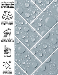 Papel de Parede Adesivo Brick ZigZag Frost