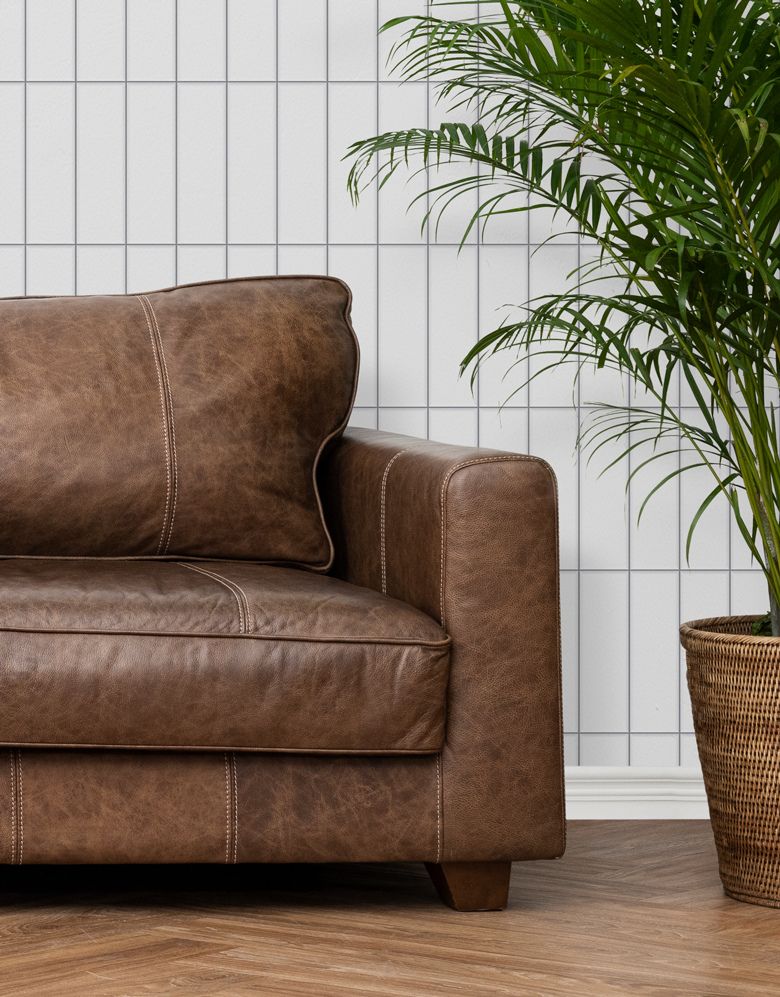 Papel de Parede de Azulejo Brick Vertical Snow