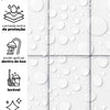 KIT DE 8 ROLOS - 1,00m x 50cm - Papel de Parede de Azulejo Brick Vertical Snow