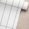 KIT DE 8 ROLOS - 1,00m x 50cm - Papel de Parede de Azulejo Brick Vertical Snow
