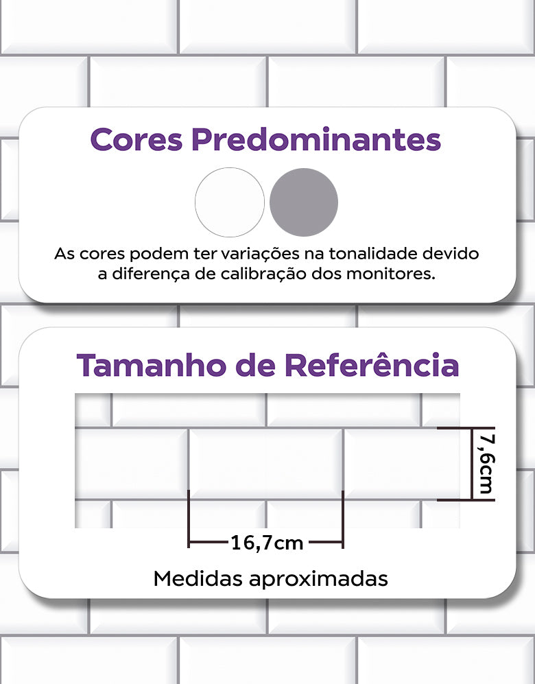 Papel de Parede Adesivo Brick Metro Snow