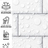 KIT DE 6 ROLOS - 1,00m x 50cm - Papel de Parede Adesivo Brick Metro Snow