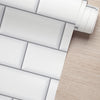 KIT DE 6 ROLOS - 1,00m x 50cm - Papel de Parede Adesivo Brick Metro Snow