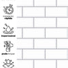 Papel de Parede Adesivo Brick Metro Snow