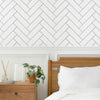 KIT DE 5 ROLOS - 3,00m x 50cm - Papel de Parede Adesivo Brick ZigZag Snow