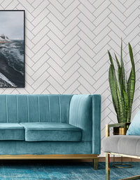 Papel de Parede Adesivo Brick ZigZag Snow