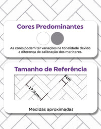 KIT DE 5 ROLOS - 3,00m x 50cm - Papel de Parede Adesivo Brick ZigZag Snow