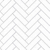 KIT DE 2 ROLOS - 4,00m x 50cm - Papel de Parede Adesivo Brick ZigZag Snow