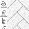KIT DE 2 ROLOS - 4,00m x 50cm - Papel de Parede Adesivo Brick ZigZag Snow