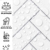 KIT DE 5 ROLOS - 3,00m x 50cm - Papel de Parede Adesivo Brick ZigZag Snow