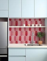 Papel de Parede Adesivo Bricks Escamas Azaléia Rosa