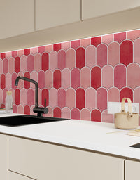 Papel de Parede Adesivo Bricks Escamas Azaléia Rosa