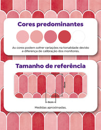 Papel de Parede Adesivo Bricks Escamas Azaléia Rosa