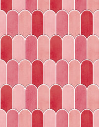 Papel de Parede Adesivo Bricks Escamas Azaléia Rosa