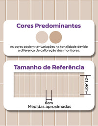 KIT DE 5 ROLOS - 1,50m x 50cm - Papel de Parede Brick Vertical Champagne