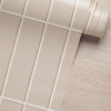 KIT DE 5 ROLOS - 1,50m x 50cm - Papel de Parede Brick Vertical Champagne