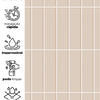 Papel de Parede Brick Vertical Champagne