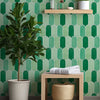 KIT DE 6 ROLOS - 2,50m x 50cm - Papel de Parede Adesivo Bricks Escamas Verde Folha