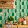 KIT DE 6 ROLOS - 2,50m x 50cm - Papel de Parede Adesivo Bricks Escamas Verde Folha