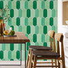 KIT DE 6 ROLOS - 2,50m x 50cm - Papel de Parede Adesivo Bricks Escamas Verde Folha