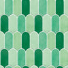 KIT DE 2 ROLOS - 3,00m x 50cm - Papel de Parede Adesivo Bricks Escamas Verde Folha