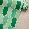 Papel de Parede Adesivo Bricks Escamas Verde Folha