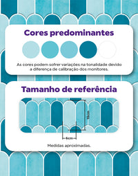 Papel de Parede Adesivo Bricks Escamas Céu Azul