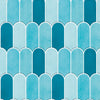 KIT DE 2 ROLOS - 3,00m x 50cm - Papel de Parede Adesivo Bricks Escamas Céu Azul