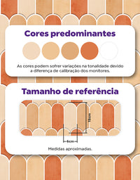 Papel de Parede Adesivo Bricks Escamas Laranja Tangerina