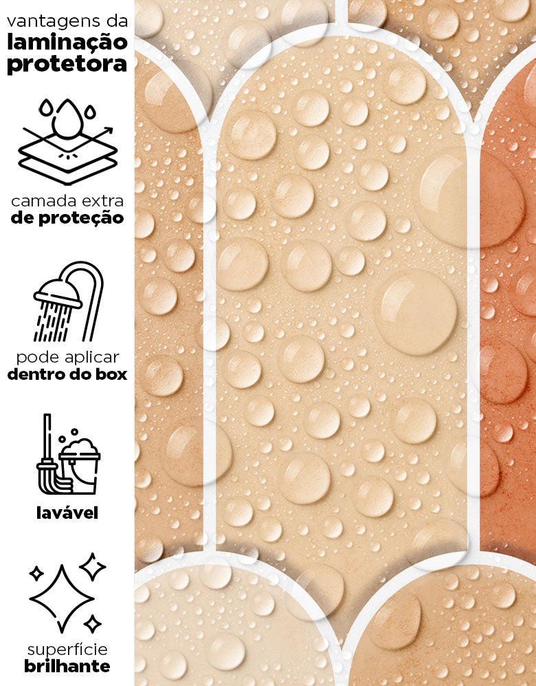 Papel de Parede Adesivo Bricks Escamas Laranja Tangerina